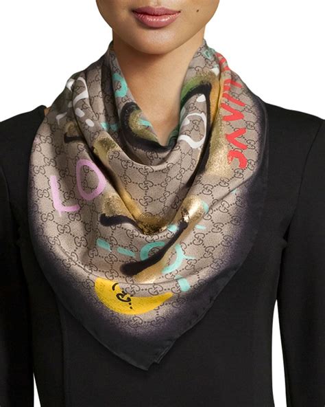 gucci chain square scarf|authentic Gucci silk scarf.